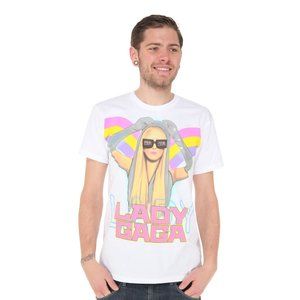 Lady Gaga Airbrush Pic XL White T-shirt